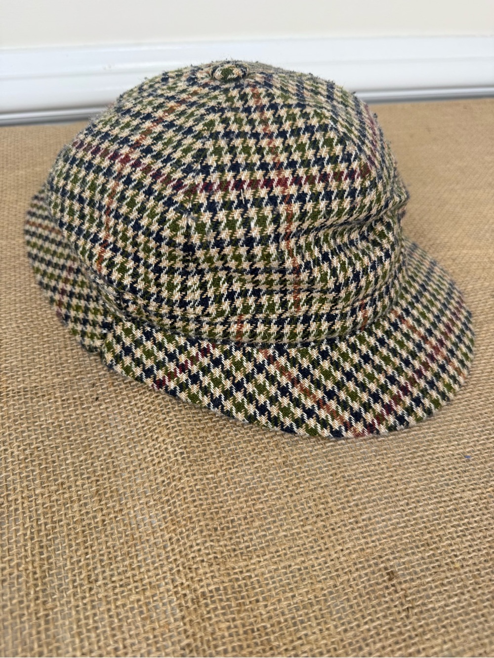 Barbour Tweed Houndstooth Bucket Hat Multicolor Men’s Size 7 1/2 (61 cm)